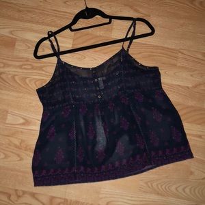 Floral babydoll tank